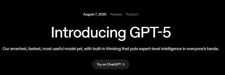 OpenAI重磅推出GPT-5：网页创作、诗意写作、健康答疑全精通